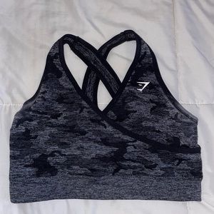Gymshark Black Camo Sports Bra